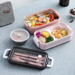 Lunchbox - Meal Prep Bakjes - Lunch Box Met Deksel - Meal Prep – Bento Box - Lunchtrommel Met Bestek Blauw -Levensrandproducten 1200x1200 1588