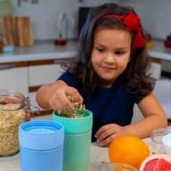 Coninx Yoghurtbeker To Go - Muesli Beker To Go - Lunchbeker - Mueslibeker 640ml ( 450ml+190ml ) - Blauw -Levensrandproducten 1200x1200 1606