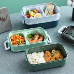 Lunchbox - Meal Prep Bakjes - Lunch Box Met Deksel - Meal Prep – Bento Box - Lunchtrommel Met Bestek Groen -Levensrandproducten 1200x1200 1618