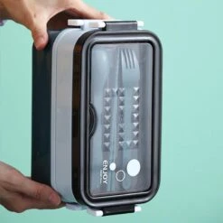 Lunchbox - Meal Prep Bakjes - Lunch Box Met Deksel - Meal Prep – Bento Box - Lunchtrommel Met Bestek Groen -Levensrandproducten 1200x1200 1620