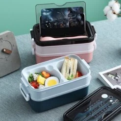 Lunchbox - Meal Prep Bakjes - Lunch Box Met Deksel - Meal Prep – Bento Box - Lunchtrommel Met Bestek Groen -Levensrandproducten 1200x1200 1621