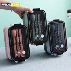 Lunchbox - Meal Prep Bakjes - Lunch Box Met Deksel - Meal Prep – Bento Box - Lunchtrommel Met Bestek Groen -Levensrandproducten 1200x1200 1623