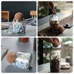 Igoods Helderglazen - Voorraadpot Met Kurkbal - Thee- En Koffiebus Met Bolvormig Houten Deksel - Voedselblikken - Keukenopslag - Opslagpotten 15 Igoods Helderglazen - Voorraadpot Met Kurkbal - Thee- En Koffiebus Met Bolvormig Houten Deksel - Voedselblikken - Keukenopslag - Opslagpotten -Levensrandproducten 1200x1200 1677