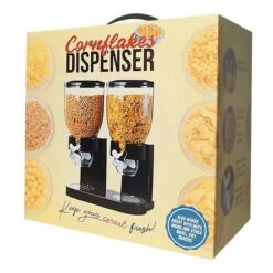 MikaMax Cornflakes Dispenser - Voorraadbus - Cornflakes Voorraadpot - Ontbijt Granendispenser - Zwart - 2 X 500 Gram -Levensrandproducten 1200x1200 1690