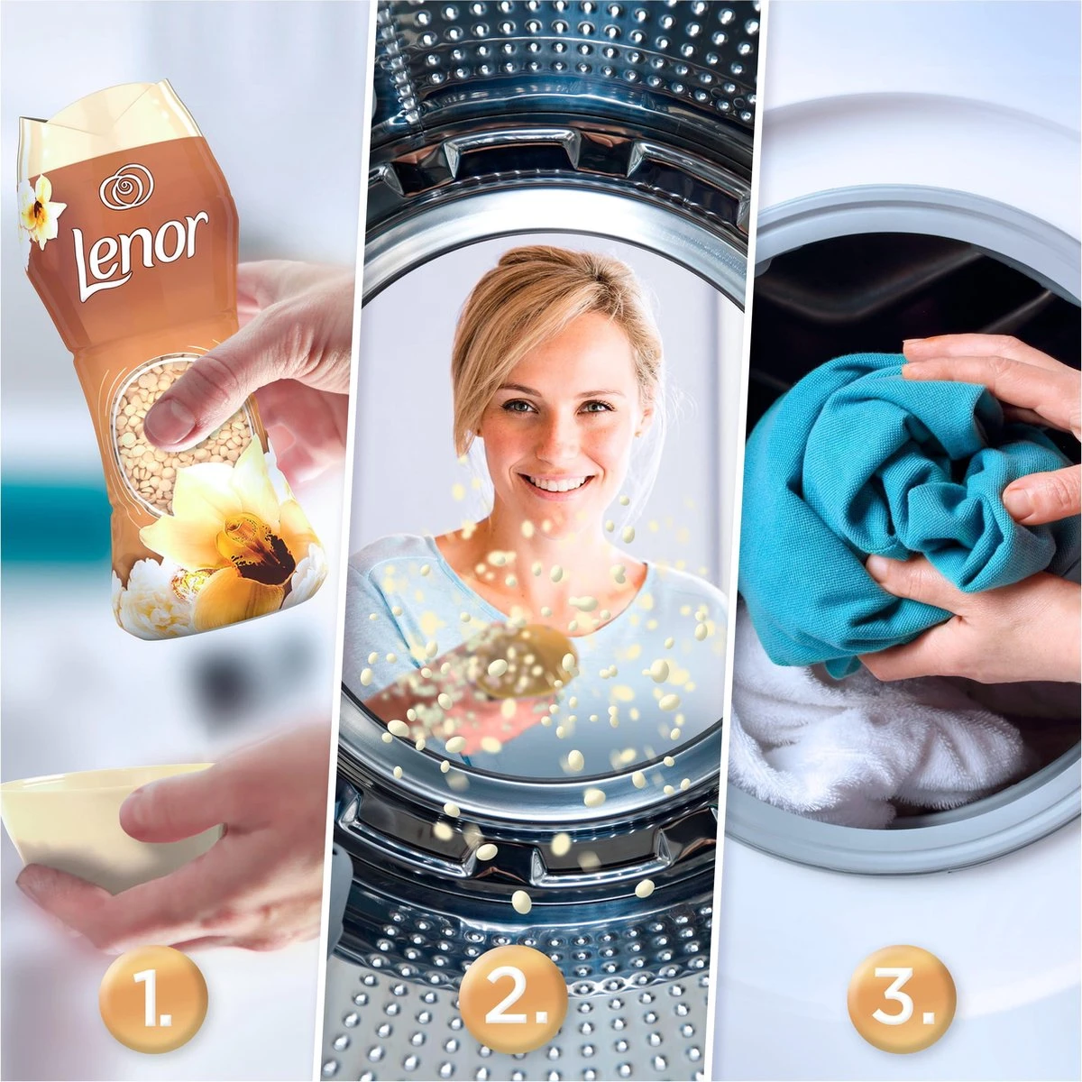 Lenor Geurbooster Gouden Orchidee - Geurparels - 6x16 Wasbeurten - Voordeelverpakking 5 Lenor Geurbooster Gouden Orchidee - Geurparels - 6x16 Wasbeurten - Voordeelverpakking - Afbeelding 5