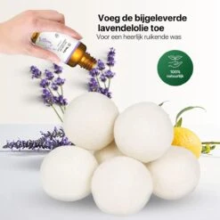 Tenify 6 XL Drogerballen + Extra Lavendel Olie - Wasbollen - Duurzaam - Schaapswol - Wasverzachter - Wasdrogerballen - Herbruikbare Droogballen - Energie Besparen 14 Tenify 6 XL Drogerballen + Extra Lavendel Olie - Wasbollen - Duurzaam - Schaapswol - Wasverzachter - Wasdrogerballen - Herbruikbare Droogballen - Energie Besparen -Levensrandproducten 1200x1200 416