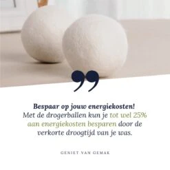 Geniet Van Gemak® | Herbruikbare Wollen Drogerballen | Wasbollen | Schaapswol | Duurzame En Energiebesparende Wasballen | 6 XL Drogerballen -Levensrandproducten 1200x1200 420
