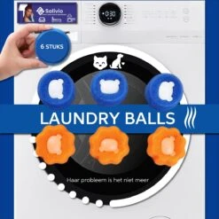 Salivio Laundryballs - 8x Wasbol Set - Huisdieren Haar Verwijderen - Wasbollen - Drogerballen - Energiebesparend - Wasverzachter - Milieuvriendelijk Wassen -Levensrandproducten 1200x1200 445