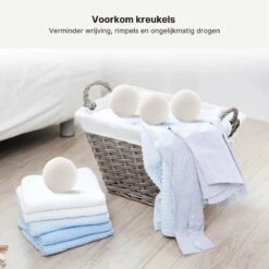 Wollen Drogerballen - Duurzaam & Milieuvriendelijk - Wasbol - Verkort Droogtijd - Droogballen - Hypoallergeen En Chemicaliënvrij - Bespaar Op Energierekening - Wasdroger Ballen - Wasbollen -Levensrandproducten 1200x1200 461