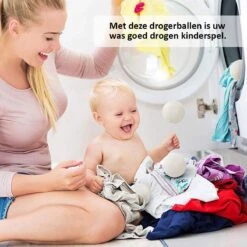 Droger Ballen Wol - Wasdroger Herbruikbare Wollen Droger Ballen - Droogballen Voor Snellere Droogtijd- Set 6 Stuks - Swilix -Levensrandproducten 1200x1200 482
