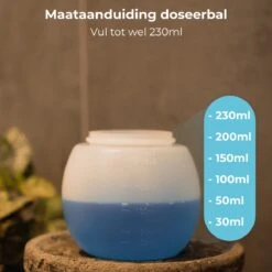 FAVE Doseerbol - Wasbollen - Drogerbollen - Transparant - Doseerdop - 230ml - 2 Stuks - Inclusief E-book -Levensrandproducten 1200x1200 521