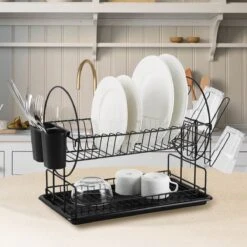 Maestro - Afdruiprek 2 Bestekrekken Wateropvangbak - 50cm -Levensrandproducten 1200x1200 860