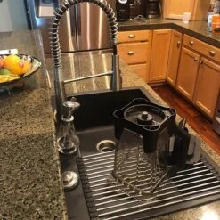 IBright Oprolbare Afdruiprek - Pannen Rooster Hittebestendig - Afdruiprooster - Pannenonderzetter - RVS Zwart -Levensrandproducten 1200x1200 862