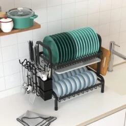 Dish Drying Rack Drainer Afdruiprek Metaal Afvoerafdruiprek Met Druppelbak Black Decker Droogrek Zwart Afdruiprek Brabantiaafdruiprek Metaal Muur -Levensrandproducten 1200x1200 889