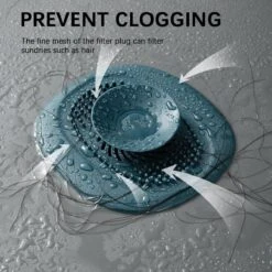 Merkloos Luxe Doucheputje Afvoer Plug Zeef Stopper Stop - Universele Haarfilter Haarvanger Gootsteenstop Afvoerstop Onderdeel Afvoerputje Stopper Putje Rooster Voor Wastafel Gootsteen Spoelbak Bad Douchebak Keuken Wasbak Badkuip Aanrecht - Siliconen - Blauw -Levensrandproducten 1200x1200 924