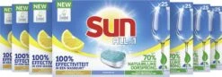 SUN® Sun All-In-1 Citroen Vaatwastabletten - 7 X 24 Tabletten - Voordeelverpakking -Levensrandproducten 1200x417