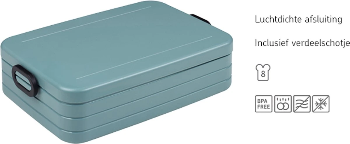 Mepal – Lunchbox Take A Break Large – Geschikt Voor 8 Boterhammen – Nordic Green – Lunchbox Voor Volwassenen 2 Mepal – Lunchbox Take A Break Large – Geschikt Voor 8 Boterhammen – Nordic Green – Lunchbox Voor Volwassenen - Afbeelding 2