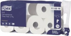 Tork Traditioneel Toiletpapier 3-laags Wit 250 Vel T4 Premium -Levensrandproducten 1200x617
