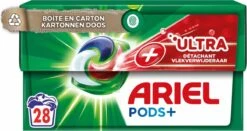 Ariel Wasmiddel Pods + Ultra Vlekverwijderaar - 4 X 28 Wasbeurten - Voordeelverpakking -Levensrandproducten 1200x636