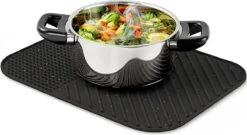 Merkloos Afdruipmat Met GRATIS Afwasborstel - Droogmat - Afdruipmat Siliconen - BPA Vrij - Afdruipmat Voor Afwas - Zwart -Levensrandproducten 1200x655 1