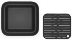 Brabantia SinkSide Afwasbak Vierkant - Met Afdruipschaal - Dark Grey -Levensrandproducten 1200x675 2