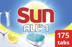 SUN® Sun All-In-1 Citroen Vaatwastabletten - 7 X 24 Tabletten - Voordeelverpakking -Levensrandproducten 1200x786 1