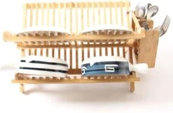 Merkloos Decopatent® Afdruiprek Voor Afwas - Bamboe - Hout - Inklapbaar Afdruiprek - Afwasrekje Inclusief Bestekhouder - Afwas Druiprek -Levensrandproducten 1200x789 1