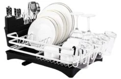 Doogo® Afdruiprek Met Bestekkorf En Lekbak Voor Keukenborden En Bestek Afdruiprek Met Draaibare Uitloop -Levensrandproducten 1200x789 2