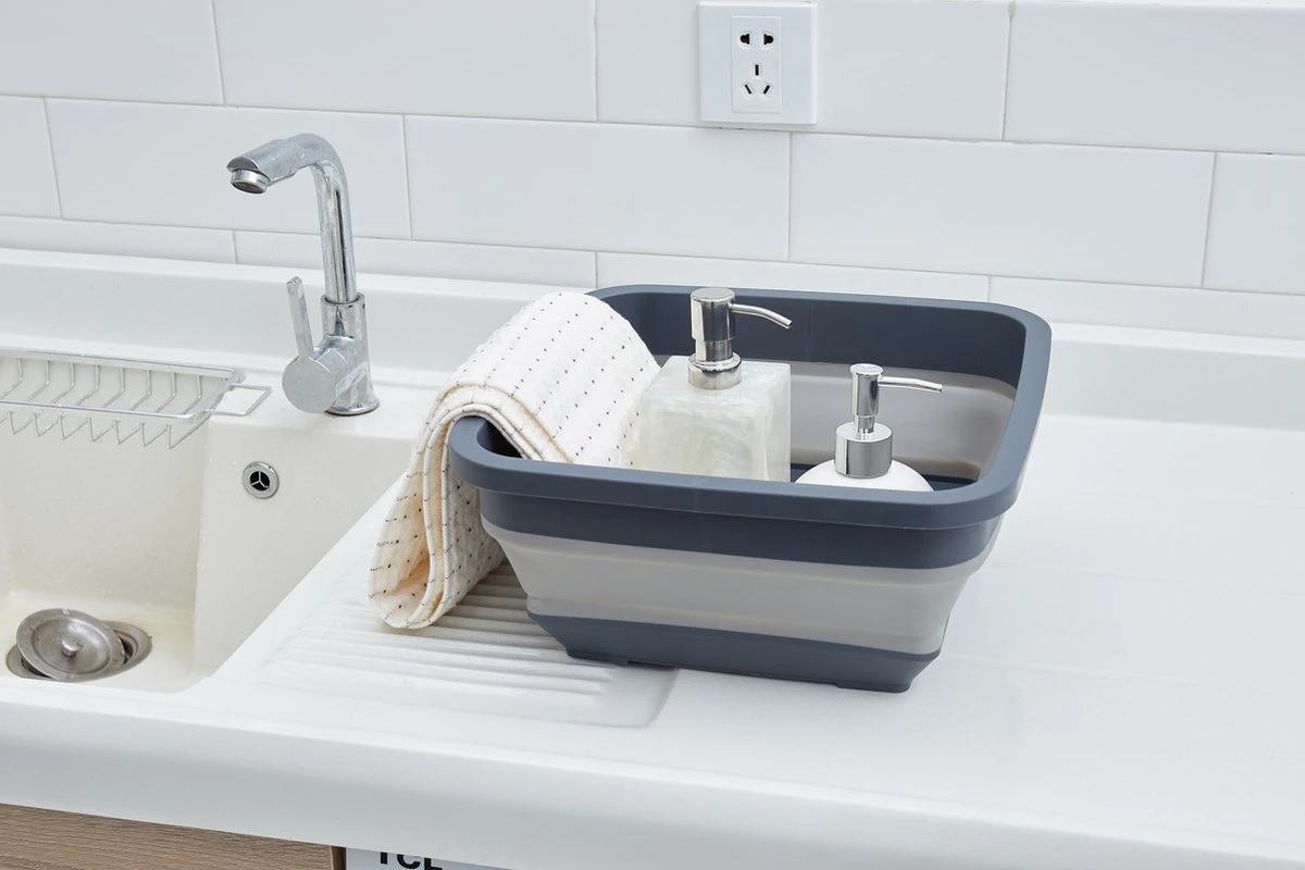 YUGN BLACK Opvouwbare Afwasteil 9 Liter - Afwasbak Teil Wasteil - Afwasbak Vierkant - Afwasteil Opvouwbaar - Ruimtebesparend - Cadeau Tip 3 YUGN BLACK Opvouwbare Afwasteil 9 Liter - Afwasbak Teil Wasteil - Afwasbak Vierkant - Afwasteil Opvouwbaar - Ruimtebesparend - Cadeau Tip - Afbeelding 3