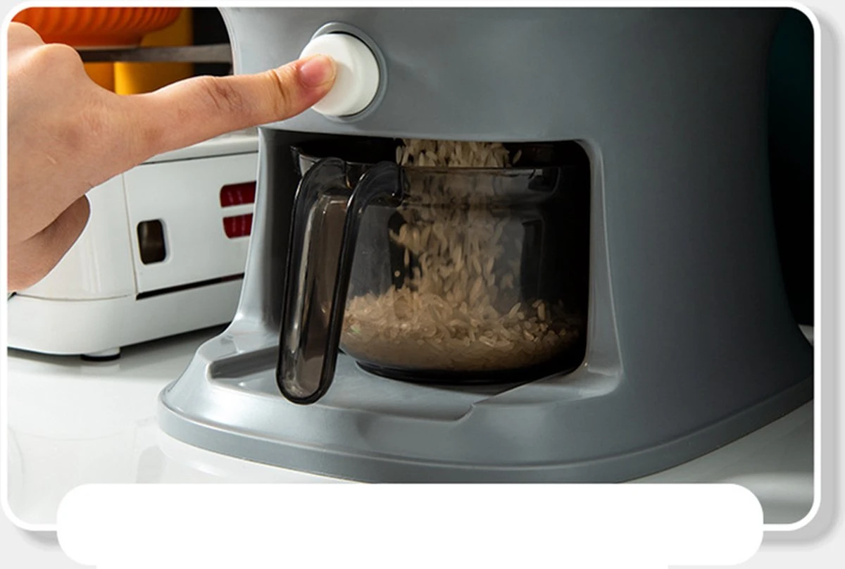 Deluqse Rijst Dispenser - Rijst Container - Grijs - Voedsel Dispenser - Rijst Opbergdoos - Rijst Bewaren - Rijst Opberg Container 8 Deluqse Rijst Dispenser - Rijst Container - Grijs - Voedsel Dispenser - Rijst Opbergdoos - Rijst Bewaren - Rijst Opberg Container - Afbeelding 8