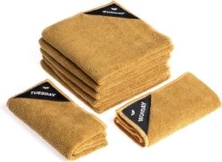 Klud Vaatdoek Set - 7 Dagen - Curry -Levensrandproducten 1200x879