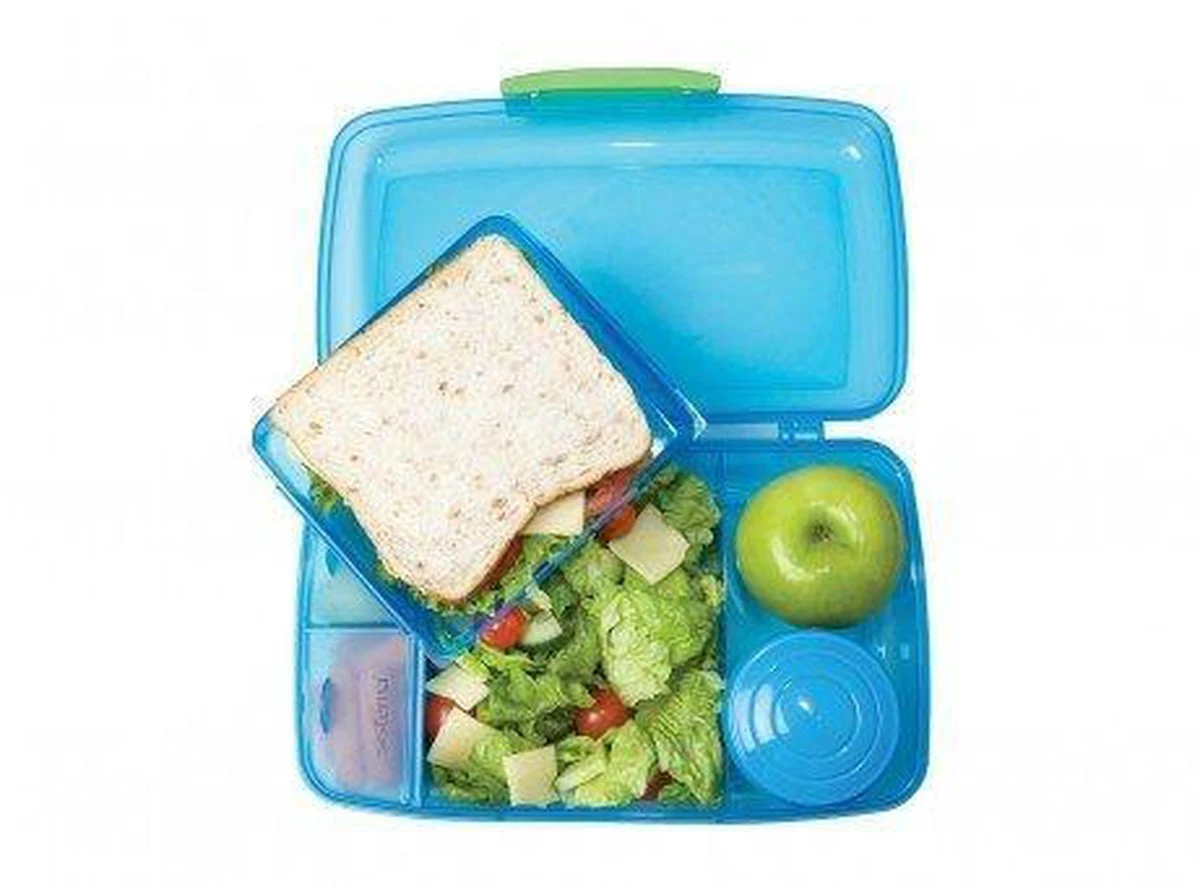 Sistema Bento Box 1.76L Met Boterhamlade - Doorzichtig/Paars 3 Sistema Bento Box 1.76L Met Boterhamlade - Doorzichtig/Paars - Afbeelding 3