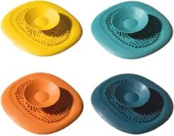 Luxe Doucheputje Afvoer Plug Zeef Stopper Stop - Universele Haarfilter Haarvanger Gootsteenstop Afvoerstop Onderdeel Afvoerputje Stopper Putje Rooster Voor Wastafel Gootsteen Spoelbak Bad Douchebak Keuken Wasbak Badkuip Aanrecht - Siliconen - Geel -Levensrandproducten 1200x938