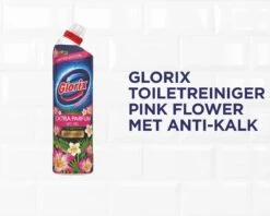 Glorix WC Powergel Toiletreiniger Pink Flower - 6 X 750 Ml - Voordeelverpakking -Levensrandproducten 1200x961 2