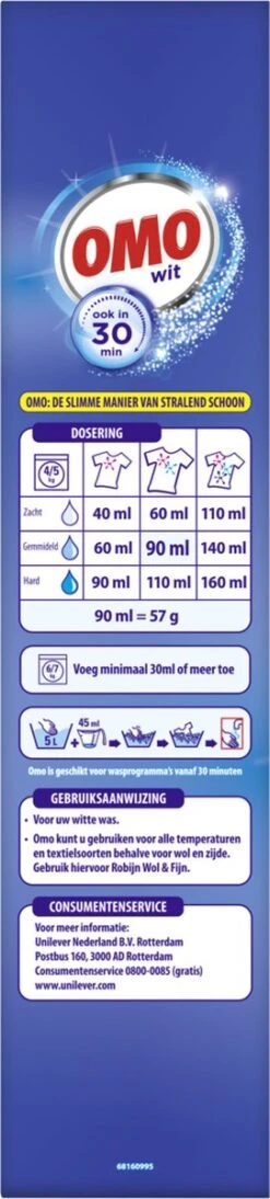 Omo Wit XXL Waspoeder 80 Wasbeurten -Levensrandproducten 271x1200