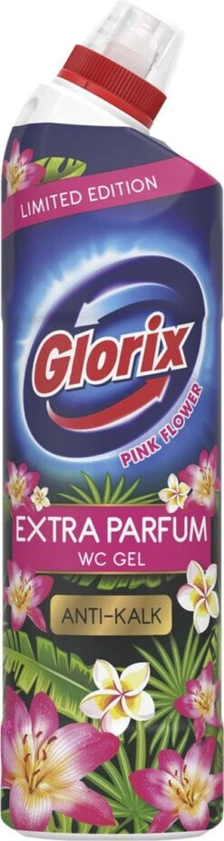 Glorix WC Powergel Toiletreiniger Pink Flower - 6 X 750 Ml - Voordeelverpakking -Levensrandproducten 320x1200 1