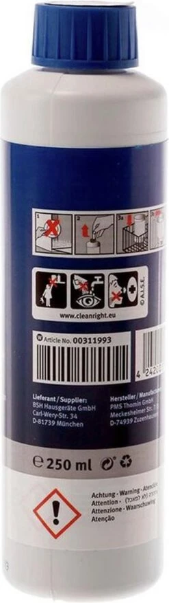 Bosch / Siemens Vaatwasser Reiniger - 250 Ml -Levensrandproducten 338x1200