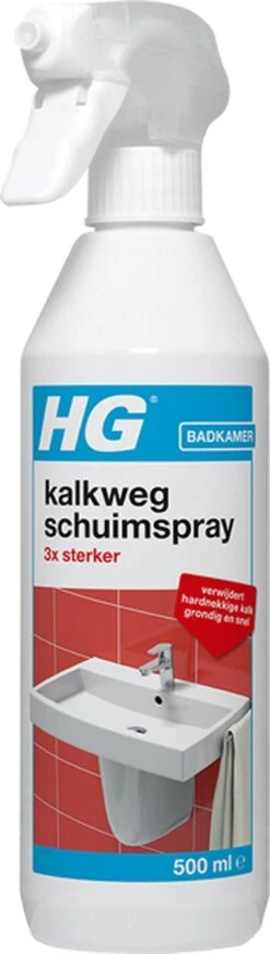 HG Kalkweg Schuimspray 3x Sterker - 500ml - Verwijdert Extreme Kalkresten - 100% Opgelost, 100% Resultaat -Levensrandproducten 340x1200 1