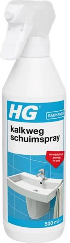 HG Kalkweg Schuimspray - 500ml - 100% Glans - Verwijdert En Voorkomt Kalk - Biologisch Afbreekbaar -Levensrandproducten 348x1200