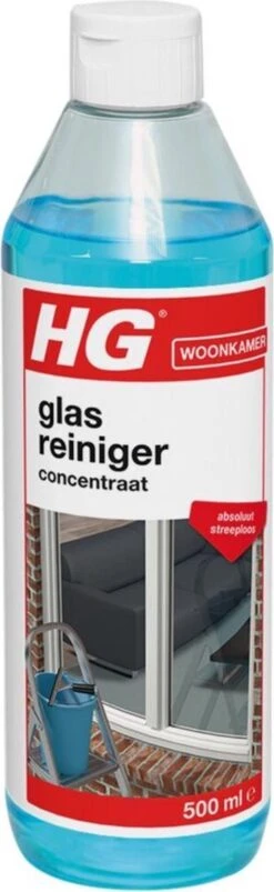 HG Glasreiniger Concentraat - 500ml - Reinigt Streeploos - De Keuze Van Professionele Glazenwassers -Levensrandproducten 369x1200 1
