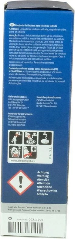 Bosch / Siemens Kookplaat Onderhoudsset - Onderhoudsset Voor Keramische Oppervlakken -Levensrandproducten 377x1200 2