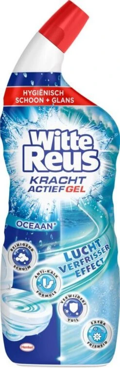 Witte Reus Toiletreiniger - Kracht Actief Gel Oceaan - Voordeelverpakking 10 X 700ml 10 Witte Reus Toiletreiniger - Kracht Actief Gel Oceaan - Voordeelverpakking 10 X 700ml -Levensrandproducten 393x1200 1