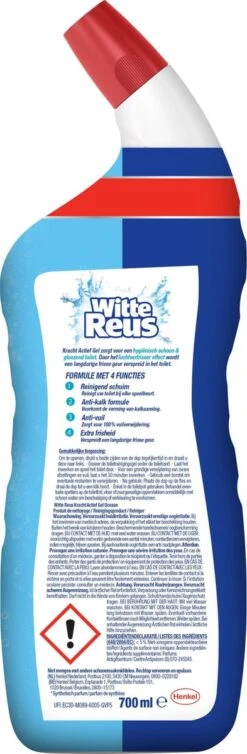 Witte Reus Toiletreiniger - Kracht Actief Gel Oceaan - Voordeelverpakking 10 X 700ml 14 Witte Reus Toiletreiniger - Kracht Actief Gel Oceaan - Voordeelverpakking 10 X 700ml -Levensrandproducten 393x1200 2