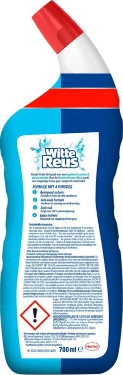 Witte Reus Toiletreiniger - Kracht Actief Gel Oceaan - Voordeelverpakking 10 X 700ml 15 Witte Reus Toiletreiniger - Kracht Actief Gel Oceaan - Voordeelverpakking 10 X 700ml -Levensrandproducten 393x1200 3