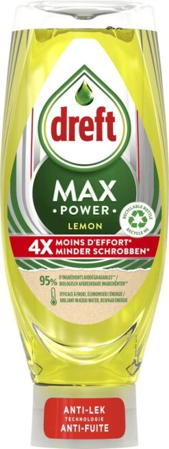 Dreft MaxPower - Lemon - Vloeibaar Afwasmiddel - Voordeelverpakking 8 X 640 Ml -Levensrandproducten 453x1200 1