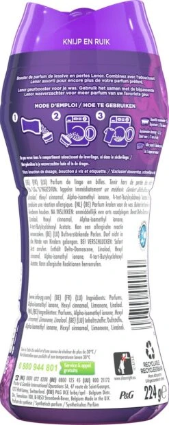 Lenor Amethist En Bloemen - In-Wash Geurbooster - Voordeelverpakking 6 X 16 Wasbeurten -Levensrandproducten 479x1200 1