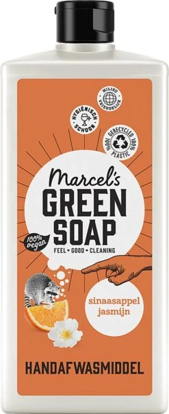 Marcel's Green Soap Afwasmiddel Sinaasappel & Jasmijn - 500 Ml -Levensrandproducten 491x1200 1