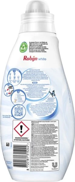 Robijn Klein & Krachtig Classics Stralend Wit Vloeibaar Wasmiddel - 8 X 19 Wasbeurten - Voordeelverpakking -Levensrandproducten 494x1200 1