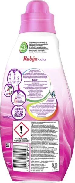 Robijn Klein & Krachtig Classics Color Pink Sensation Vloeibaar Wasmiddel - 8 X 19 Wasbeurten - Voordeelverpakking -Levensrandproducten 494x1200