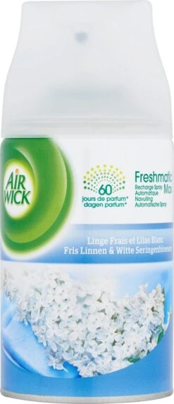 AIRWICK Freshmatic Automatische Spray Refill Frisse Linnen & Witte Bloemen Krimp - (3x250ml) -Levensrandproducten 519x1200 4
